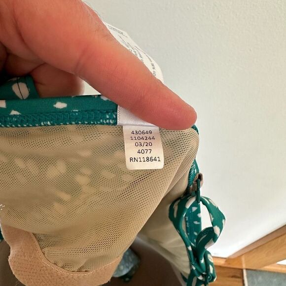 Lane Bryant Cacique Women’s Plus Size Two Piece Tankini Brief Teal with White Do - Picture 10 of 14